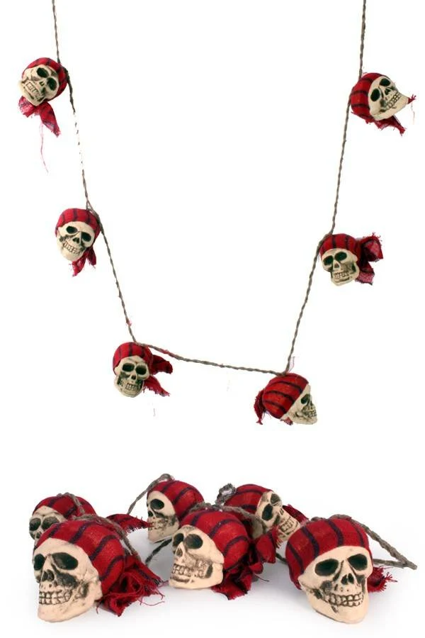 Touw met piratenschedels halloween