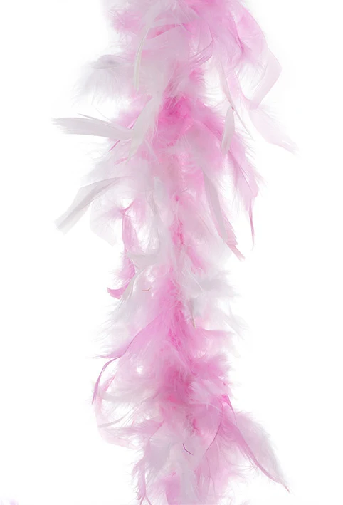 Roze witte veren boa 45gram