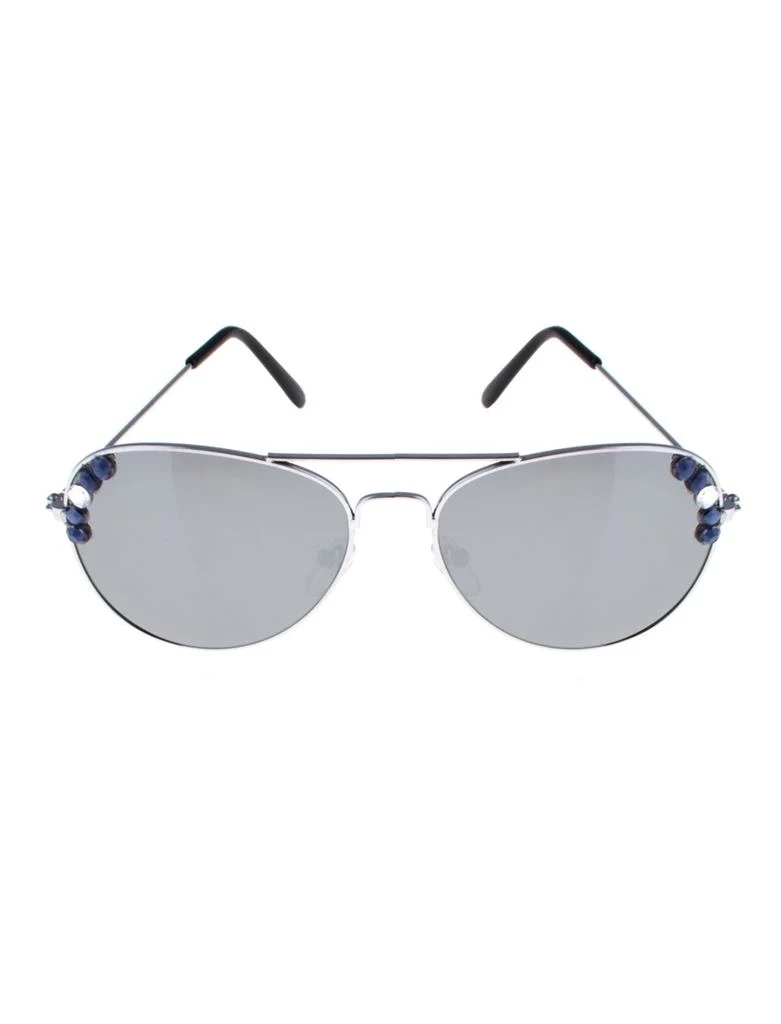 Piloten bril spiegelglas met steentjes