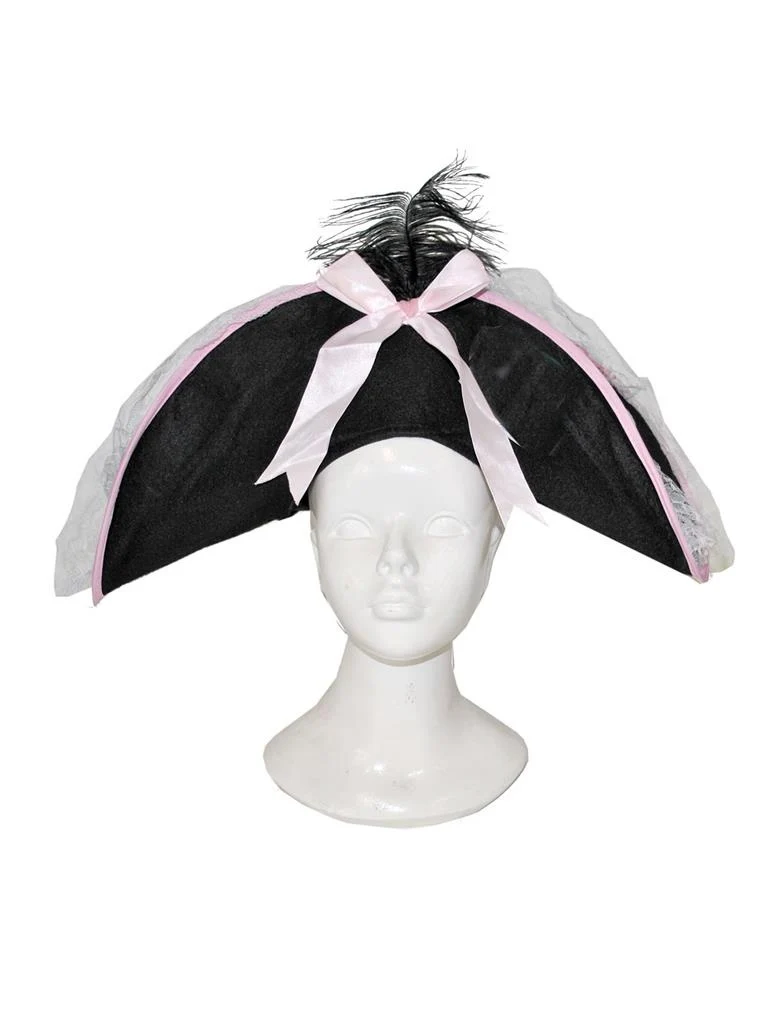 Piratenhoed Alexis met roze strik