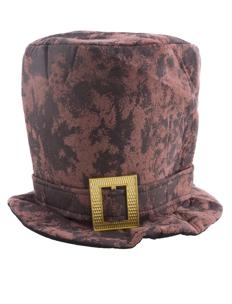 Hoge hoed steampunk met grote gesp