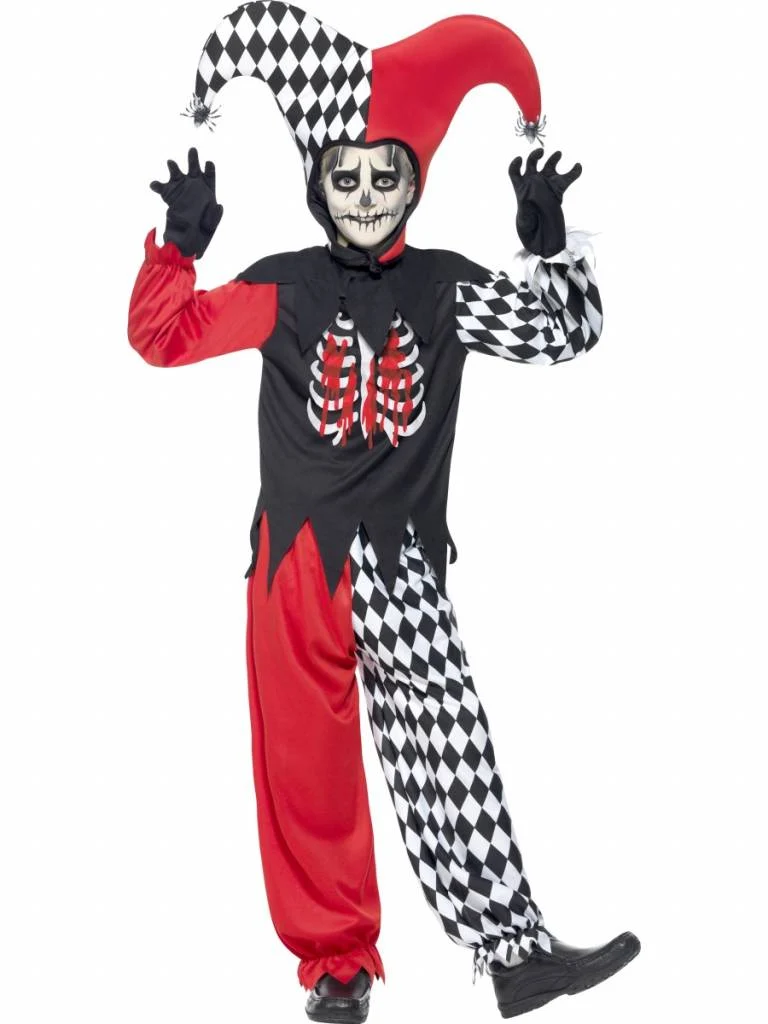 Bloedstollende Narren kostuum kind Halloween