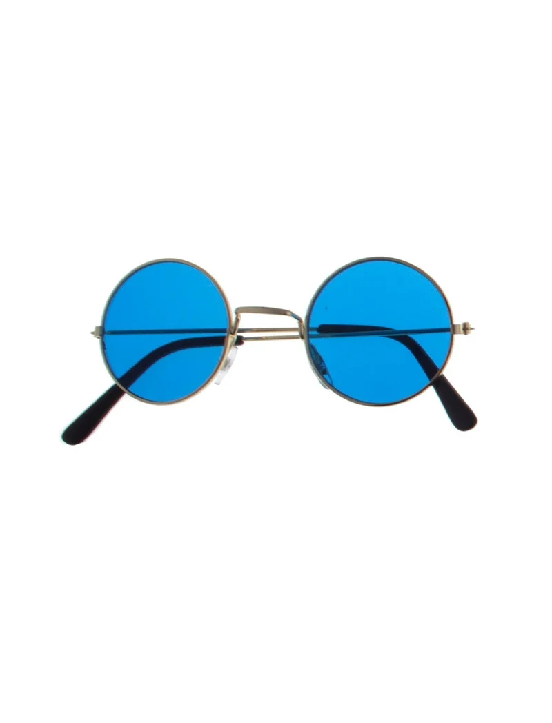 Steampunk bril met blauwe glazen