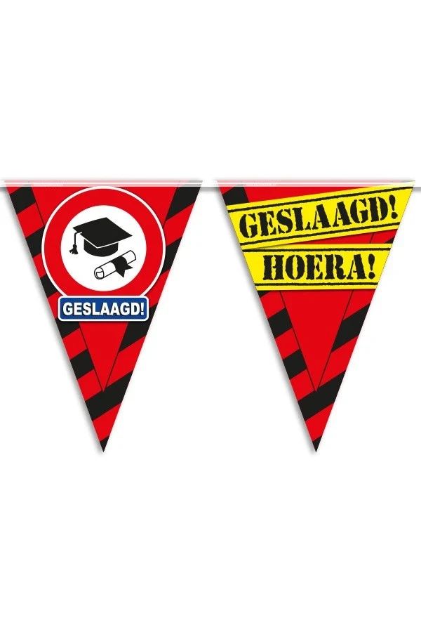 Vlaggenlijn HOERA GESLAAGD 10mtr