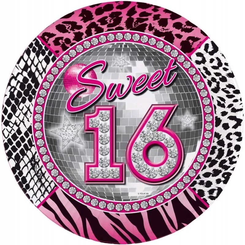 Sweet 16 Borden - 8 stuks
