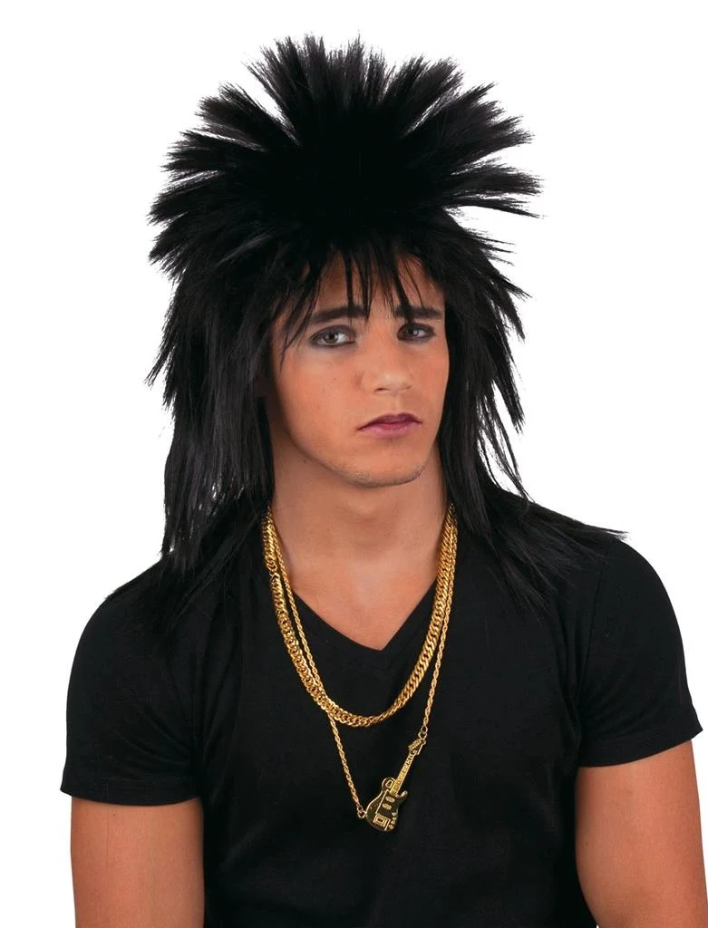 Punk pruik Jerry zwart