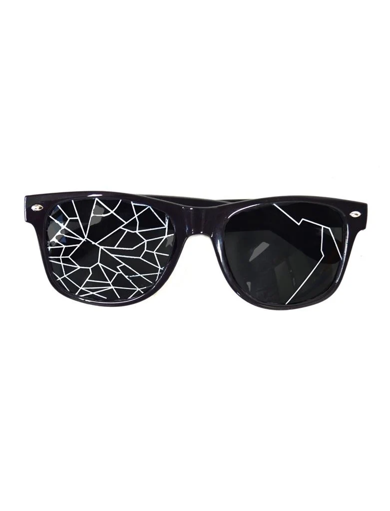 Halloween bril met gebroken glazen