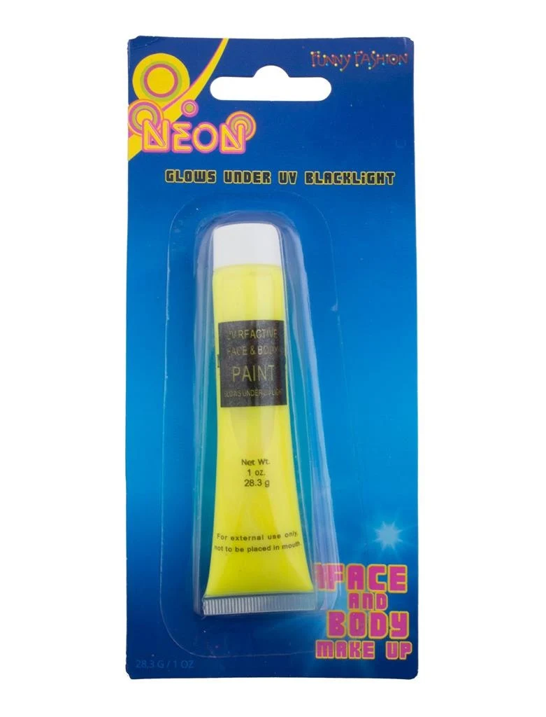 Neon gele body paint