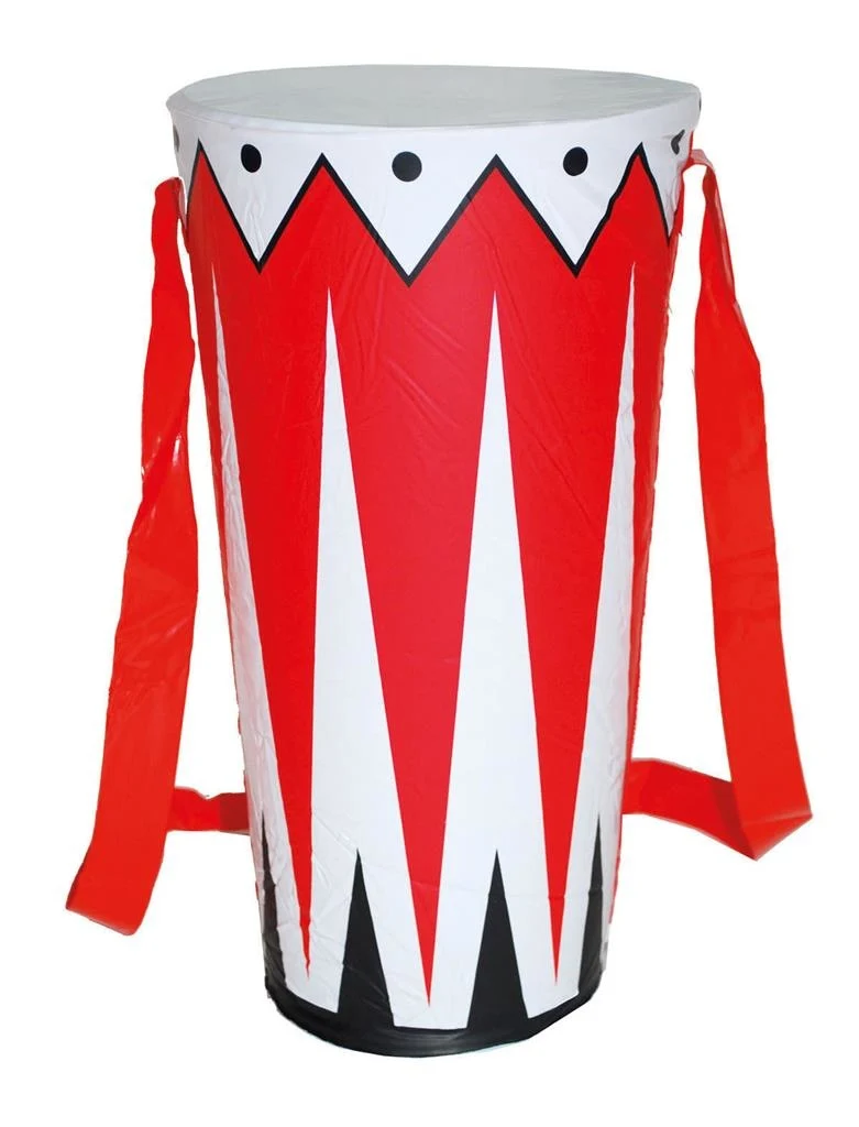 Trommel opblaasbaar rood wit