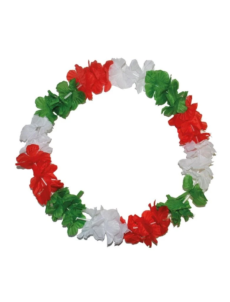 Bloemenslinger rood groen wit
