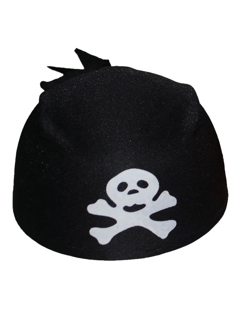 Zwarte piratenhoed Jeff met opdruk
