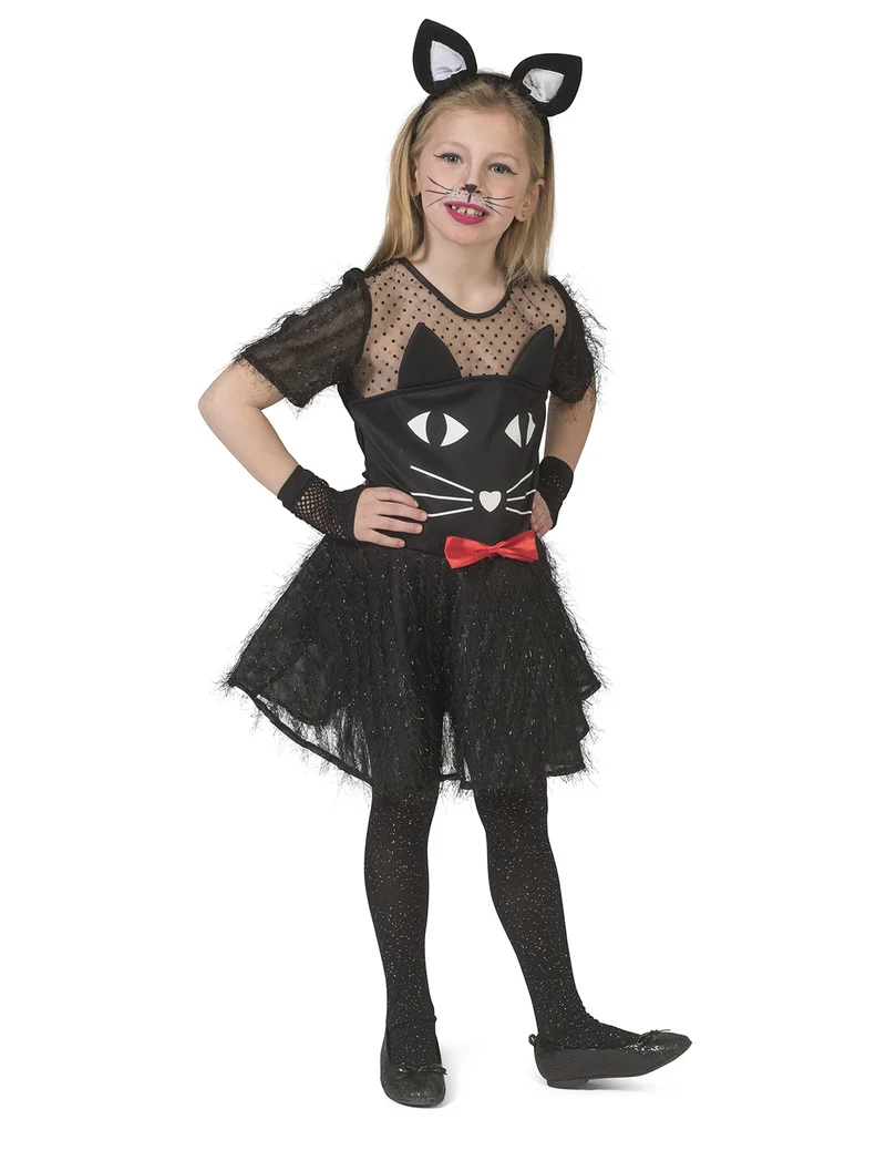 Zwarte katten pak Kitty meisje