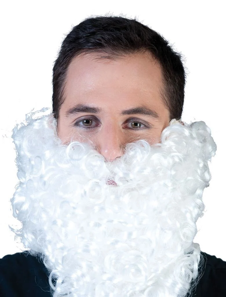 Witte nep baard kerstman