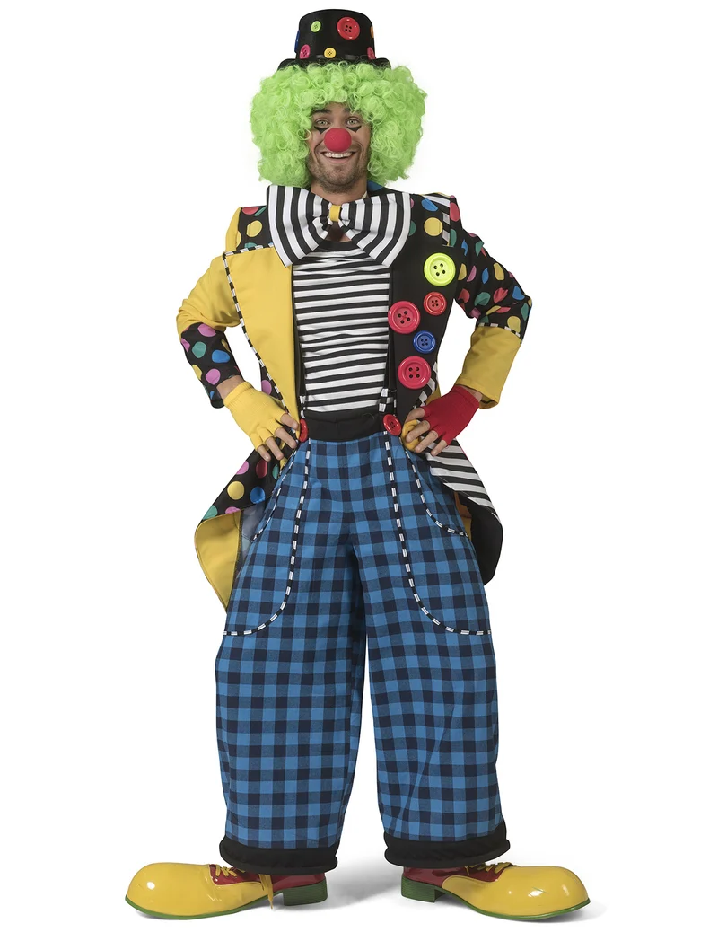 Clownsjas Brian met gestreepte strik