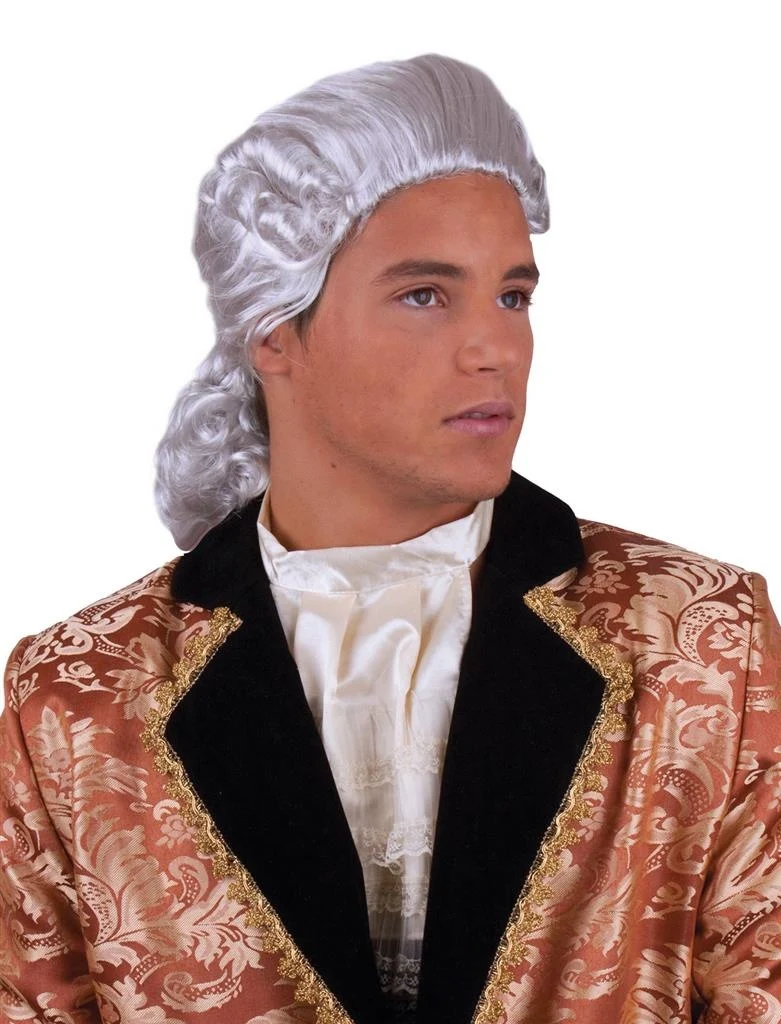 Pruik Mozart Amadeus wit