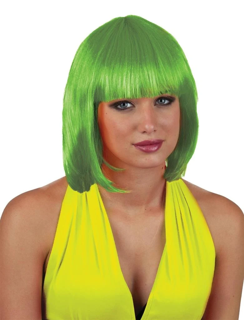 Pruik boblijn Sexy Holly groen