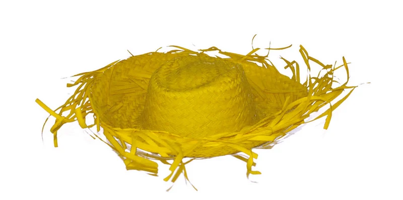 Gele strohoed Aloha