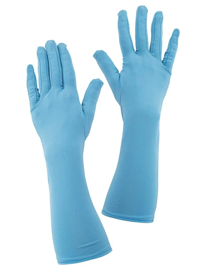 Lange handschoenen baby blauw 33cm