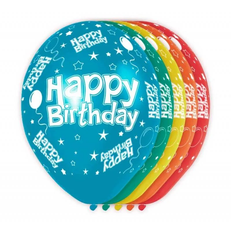 Happy Birthday Verjaardag Ballonnen 5 stuks