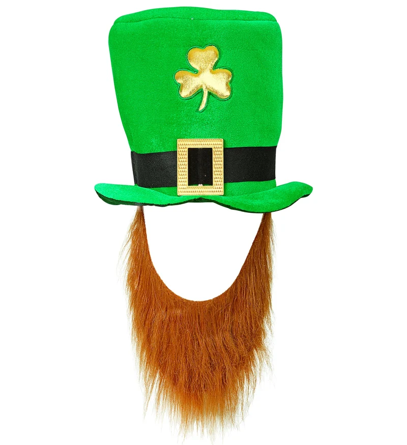 Sint Patrick's hoge hoed met baard