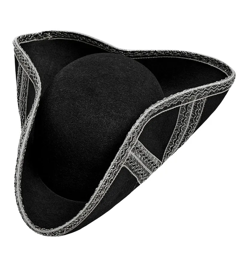 Zilveren tricorn piraat