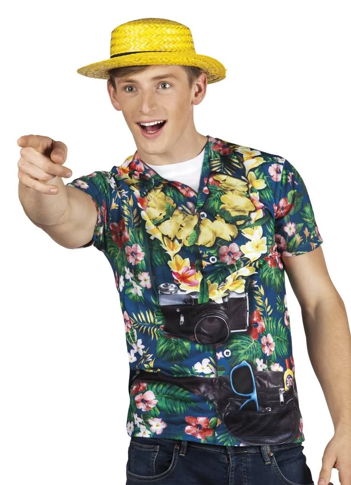 Realistisch foto Hawaii shirt tourist