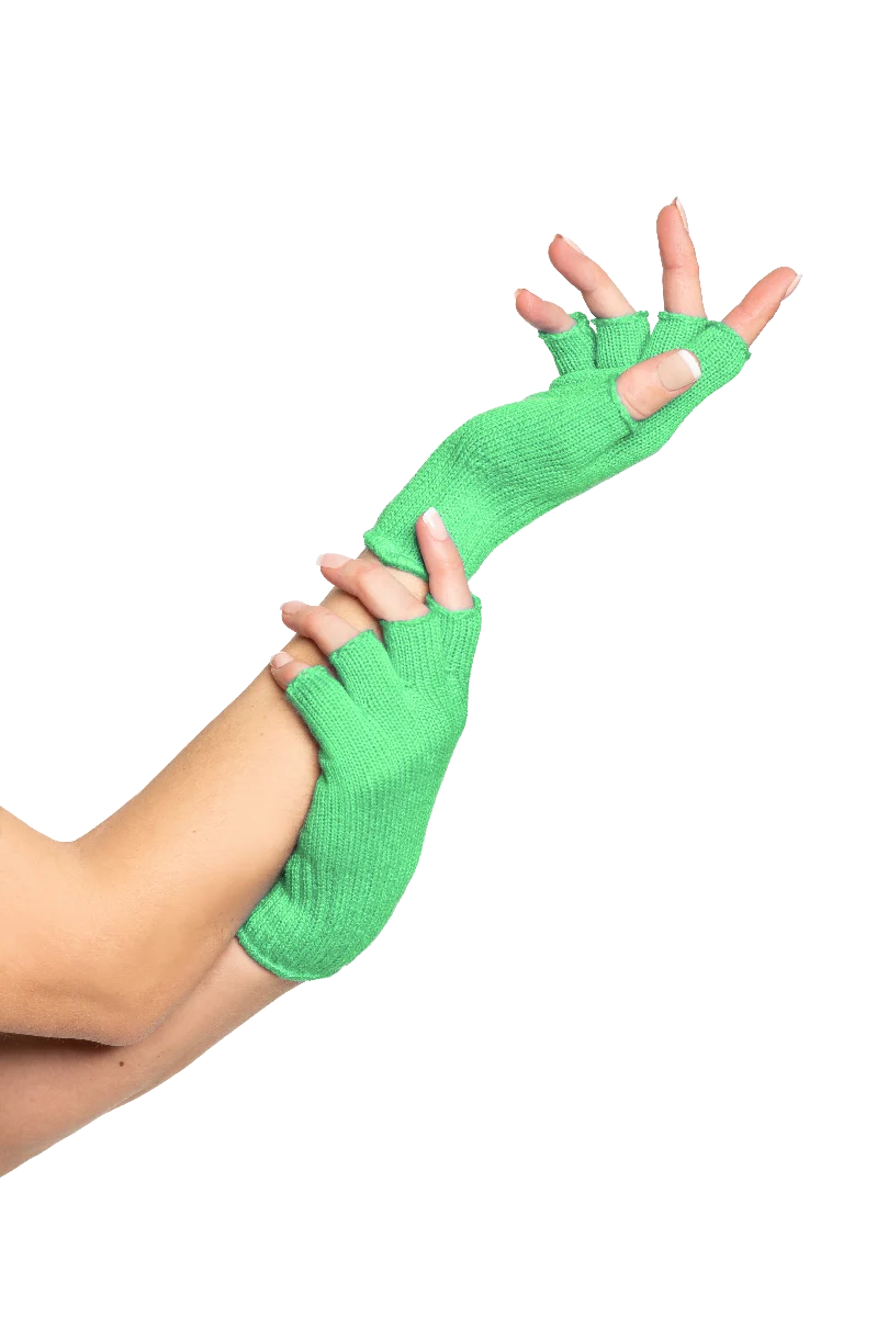 Vingerloze handschoen fluor groen