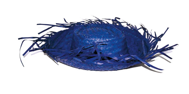 Blauwe strohoed Aloha