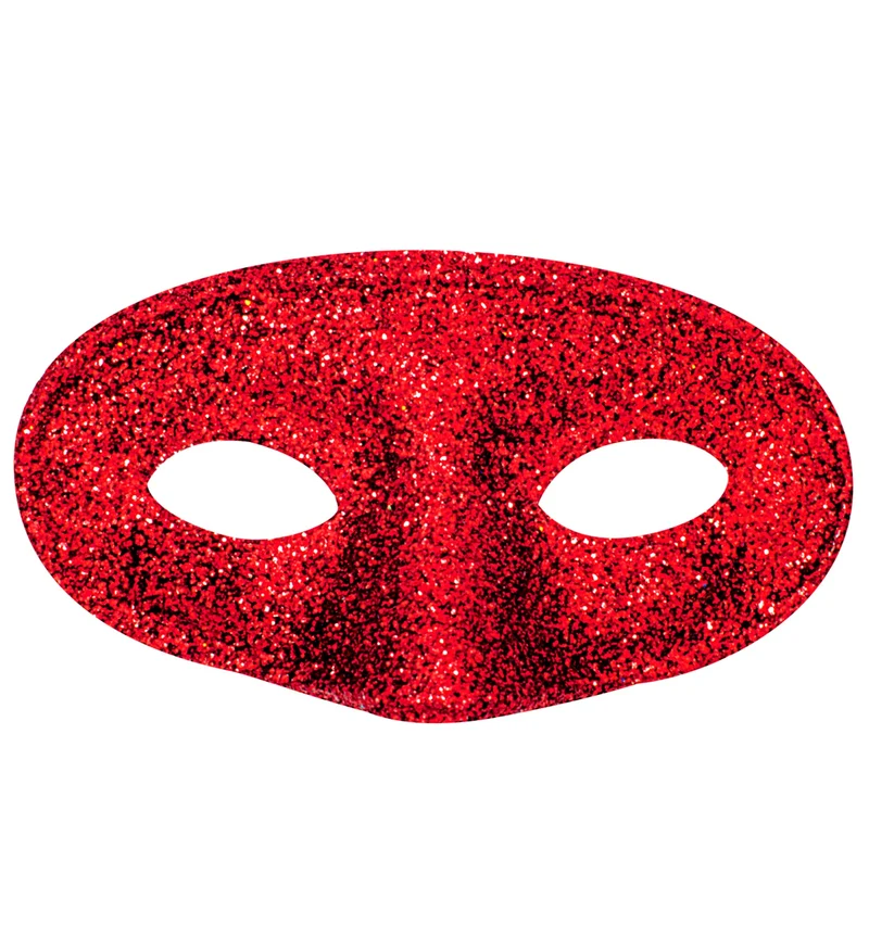 Rood glitter oogmasker