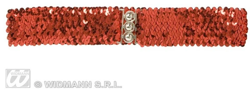 Riem pailletten rood