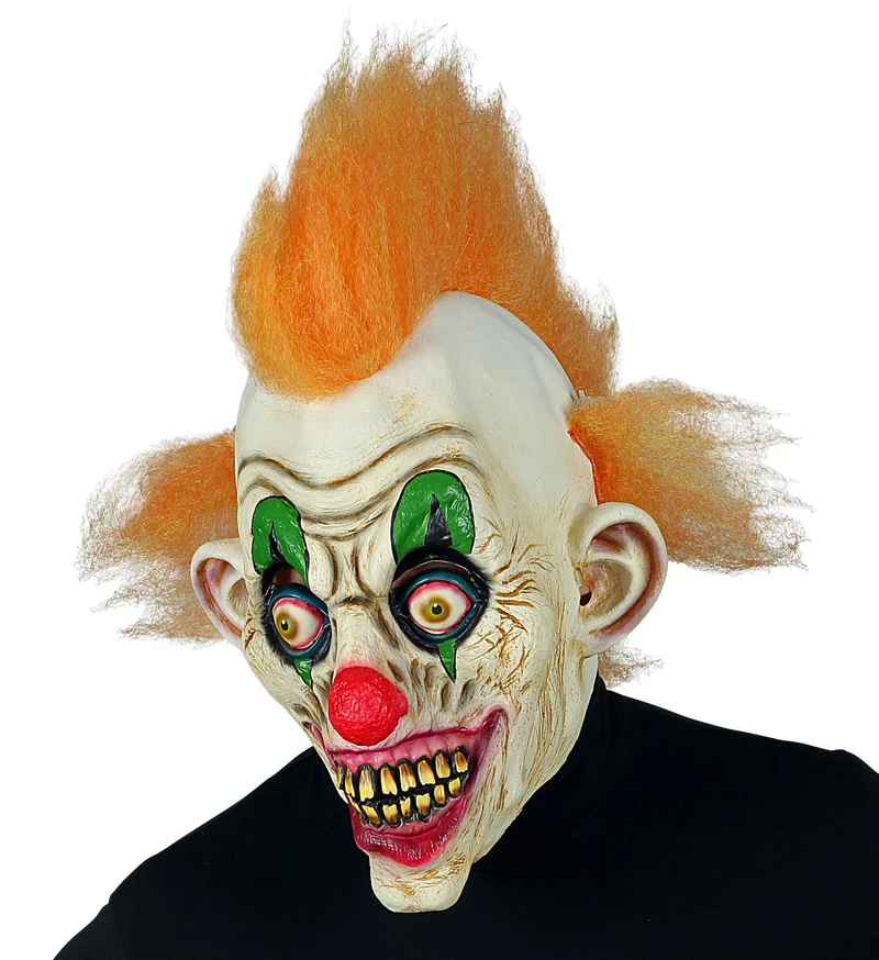 Horror clown masker oranje