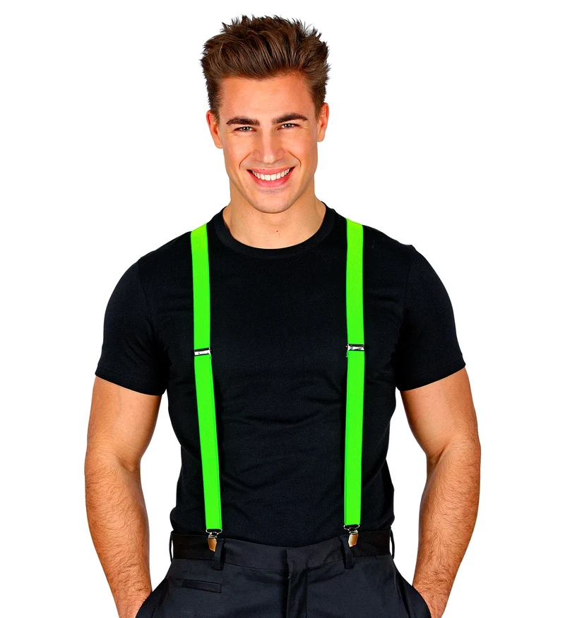 Neon groene bretels verstelbaar