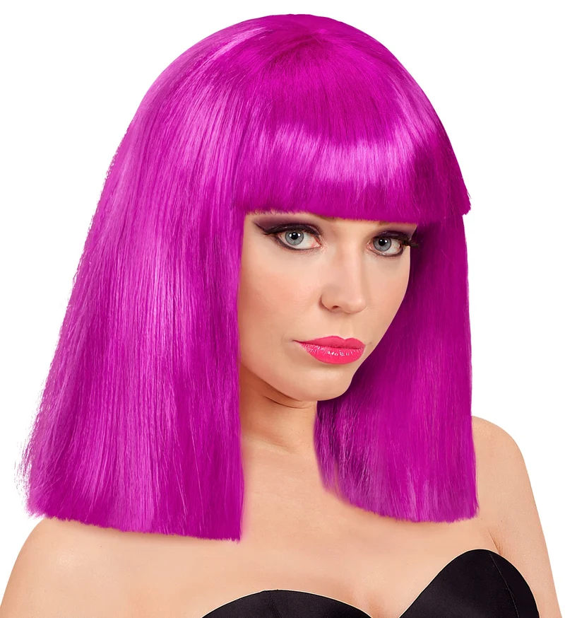 Paarse pruik showgirl