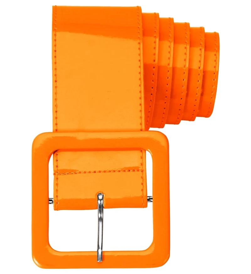 Oranje neon riem in vinyl