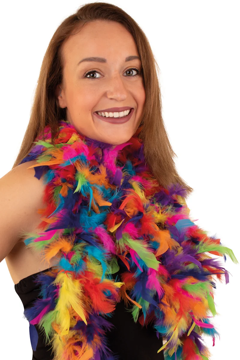 Boa regenboog met roze 180 cm. 50 g