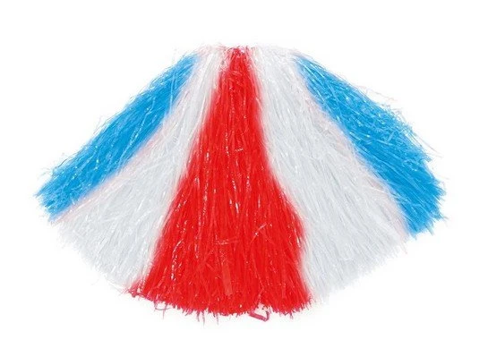 Cheerleader pompom rood-wit-blauw