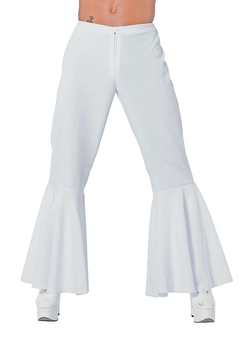 Hippie broek bi-stretch man wit