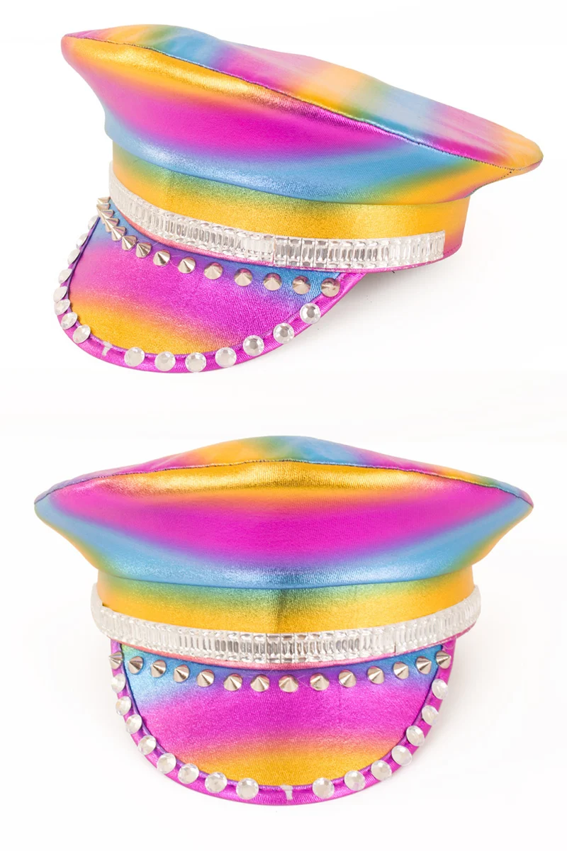 Pet regenboog metallic met stenen