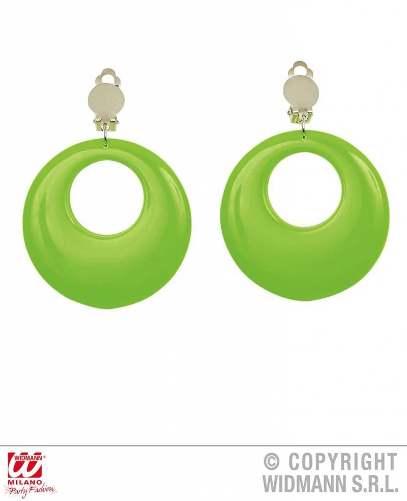Oorringen neon groen