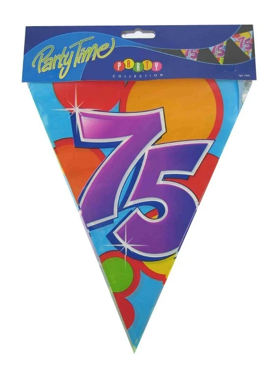 Vlaggenlijn leeftijd 75 jaar 10 meter
