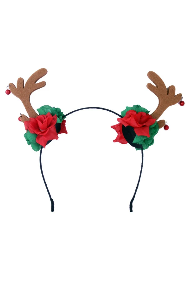 Diadeem rendier met bloemen