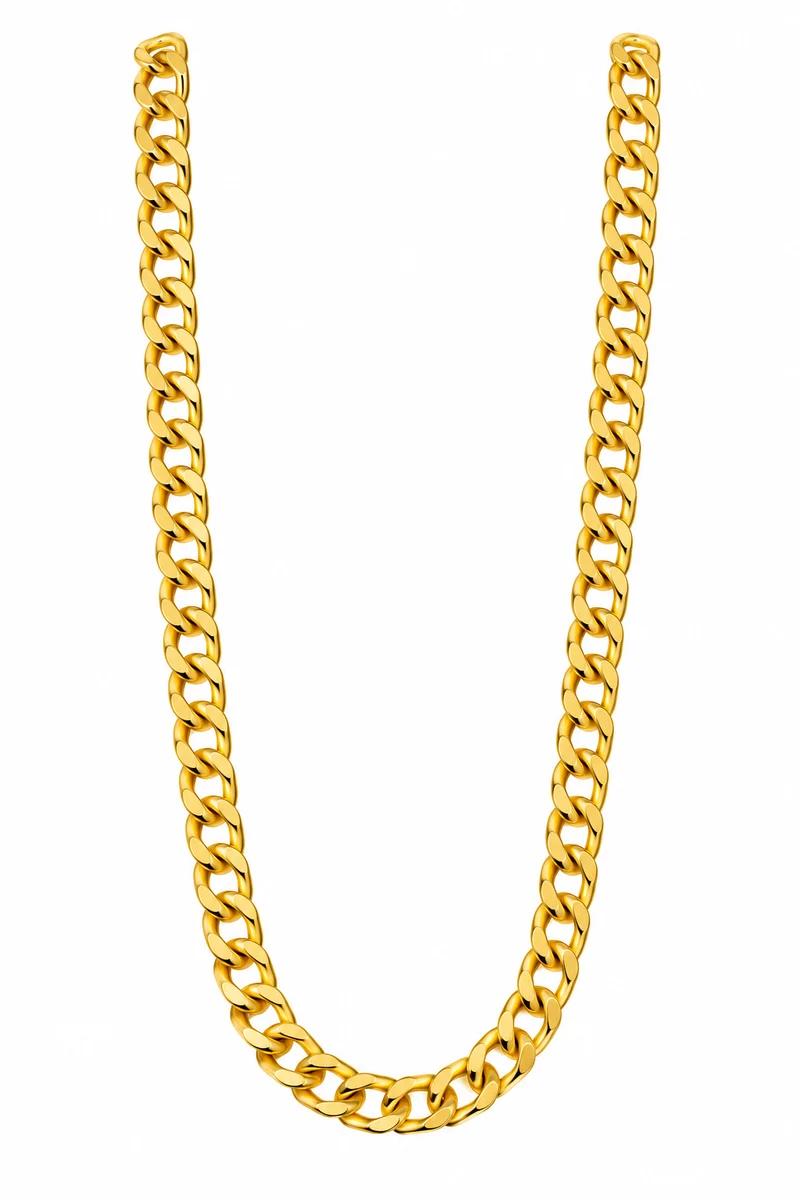Pooier ketting nep goud fijn model