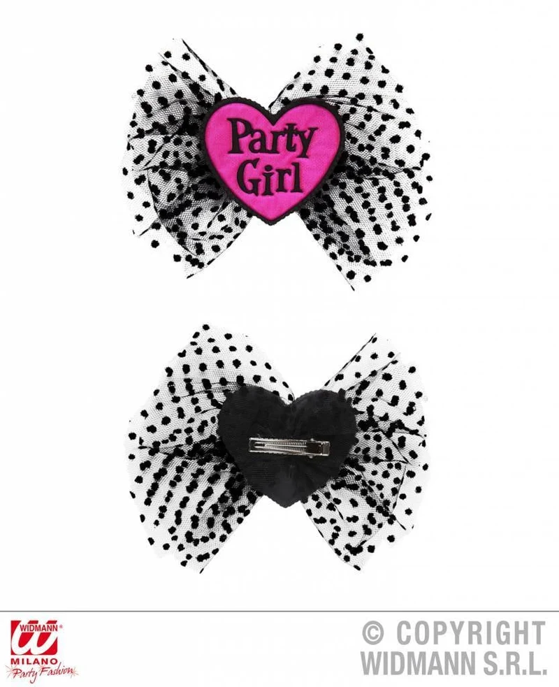 Haarclip Party Girl zwart