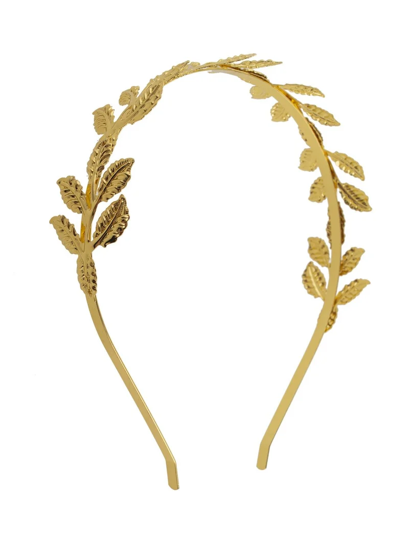 Diadeem met nep gouden bladeren