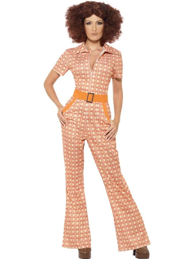 Authentieke 70's retro kostuum vrouw