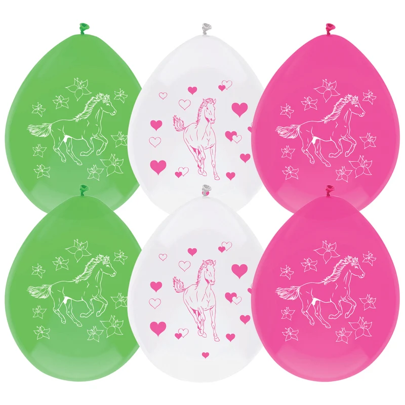 Ballonnen Paarden 6 stuks 30 cm