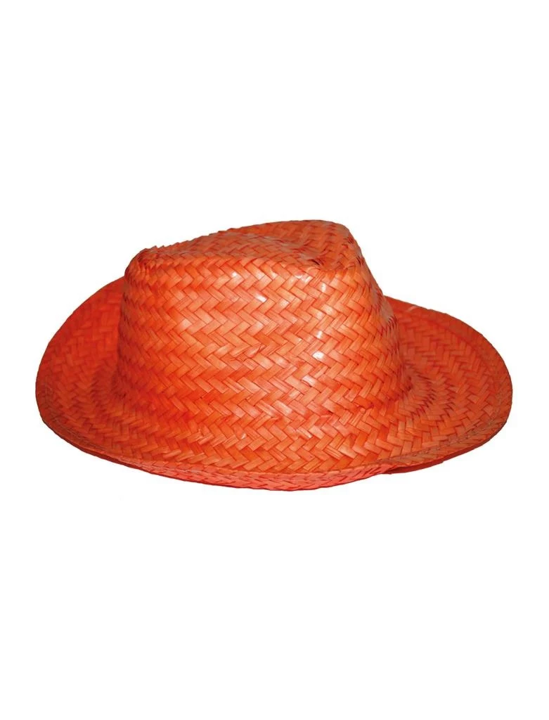 Strohoed in oranje