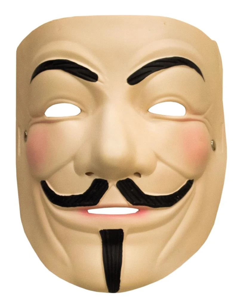 Anonymous masker met snor latex