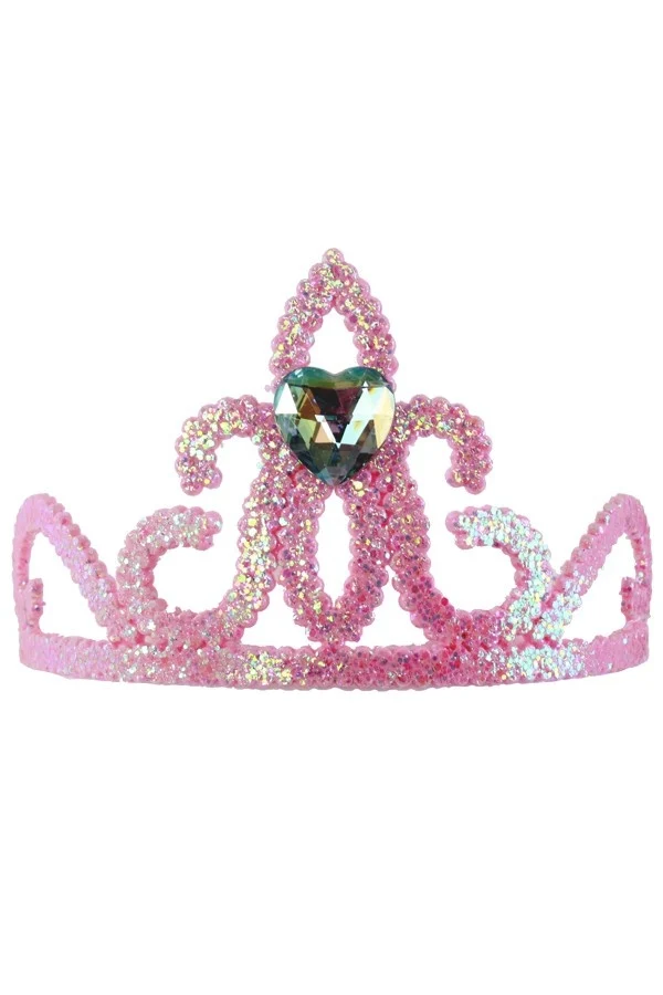 Kroontje tiarakam roze/zilver