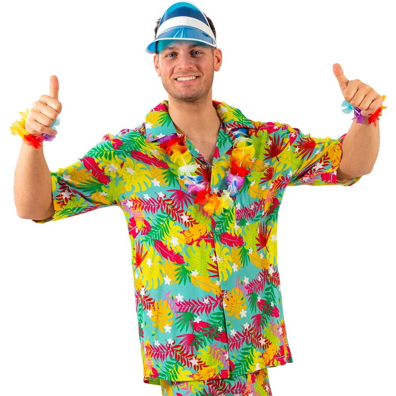 Aloha shirt Demi met palm print